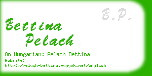 bettina pelach business card
